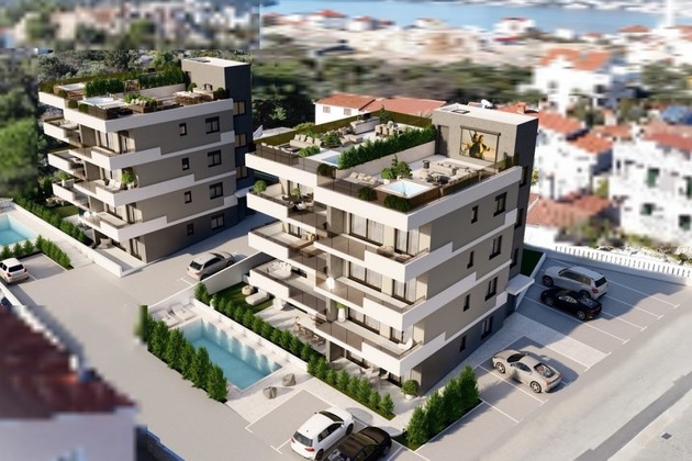Moderne Wohnungen mit Pool und Aufzug auf Čiovo zu verkaufen
