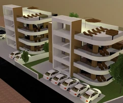 Vir, apartamento de tres habitaciones en la segunda planta de un edificio residencial con vistas al mar