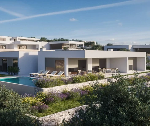 Luxusní přízemní dům s panoramatickým výhledem na prodej v Chorvatsku