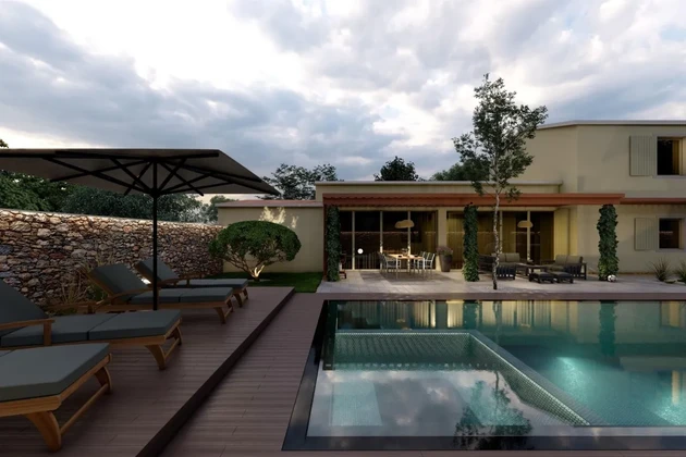 Buje, Isztria – Modern villa medencével, csendes helyen