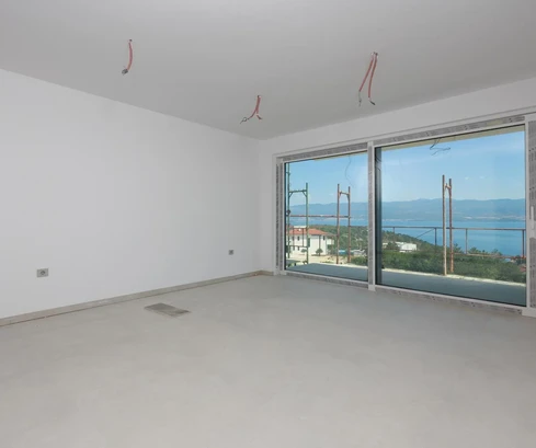 Island of Krk, Vrbnik, modern apartment with sea view, additional studio space and garden