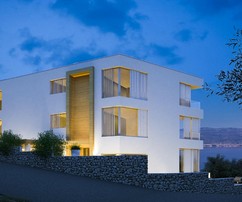 Modern villa right by the sea near Trogir
