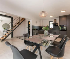 Modern villa with a swimming pool and a spacious yard for sale in Croatia