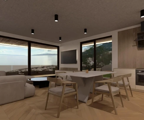 Opatija, Ičići, luxusní byt v exkluzivní novostavbě, panoramatický výhled na moře