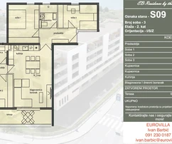 Trogir, appartement de trois pièces de 92,9 m² au deuxième étage avec vue sur la mer