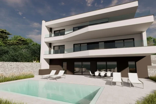 Modern villa for sale with sea view in Croatia
