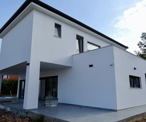 Malinska, Miholjice, семейная вилла с чистой жилой площадью 161,78 м², бассейном и видом на море