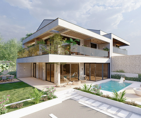 Exklusive Luxusvilla 193 m2 mit Pool in moderner Resortanlage nahe dem Meer