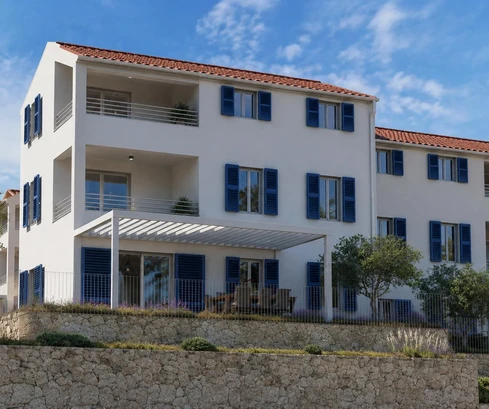 Cres, Melin, Exkluzív lakás 135 m², Második sor a tengerhez