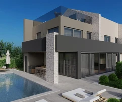 Villa moderna in vendita a Parenzo con vista sul mare in Croazia
