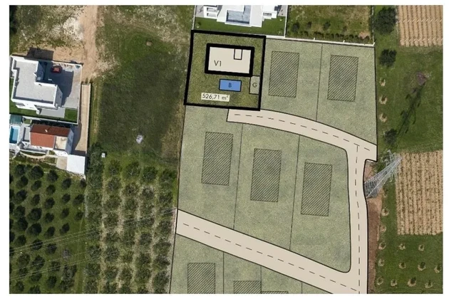 Kaštel Novi, Rudine, stavební pozemek 527 m2
