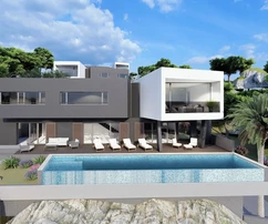 Villa al mare con vista sull'oceano disponibile a Seget in Croazia