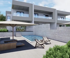 Vodice - Maison S1 con piscina, posizione tranquilla