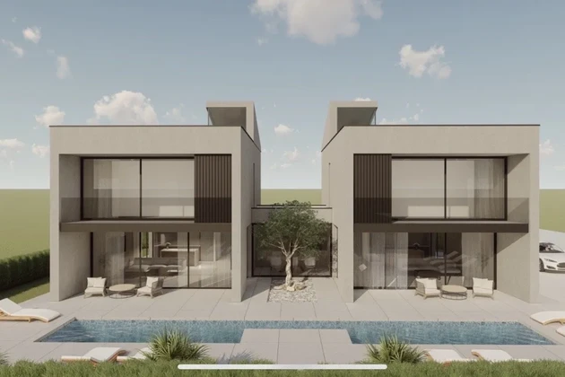 Moderna casa bifamiliare in costruzione, Poreč, ISTRIA