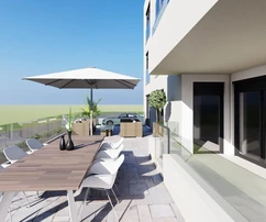 Zadar, Rovanjska, komplett möblierte Zweizimmerwohnung nur 55 m vom Meer entfernt, NEUBAU