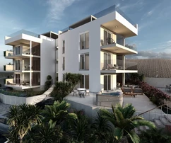 Čiovo, Okrug G., Zwei-Zimmer-Wohnung mit Garten und Parkplatz, Meerblick