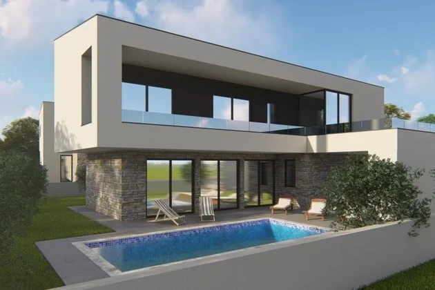 Moderní vila s bazénem blízko moře, Istrie, Marčana