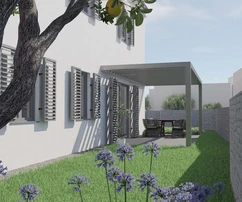 Veli Lošinj, obra nueva, apartamento de tres habitaciones 88,80 m² con jardín, terraza y parking, cerca del mar y del centro