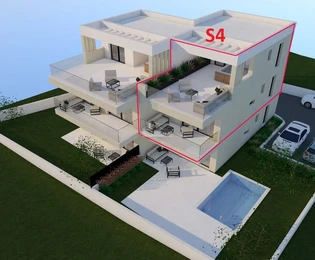 Vodice - apartamento dúplex s4 con terraza en la azotea a 750 m de la playa