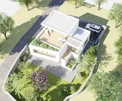 Dvornica, działka 814 m2 z pozwoleniem na budowę, 400 m od morza, widok