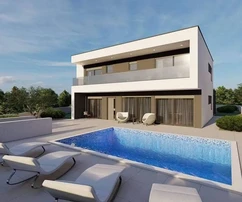 Moderne Villa mit Meerblick in Svetvinčenat zu verkaufen in Kroatien