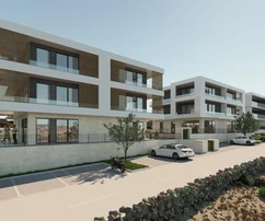 Zadar, Vinjerac, apartamento C3 de dos dormitorios, vista al mar, 1ª planta