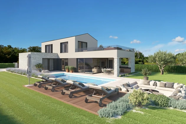 Moderní vila s bazénem, Istrie, Poreč
