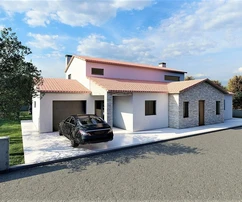 Gyönyörű kővilla medencével és tengerre néző kilátással, Isztria, Poreč