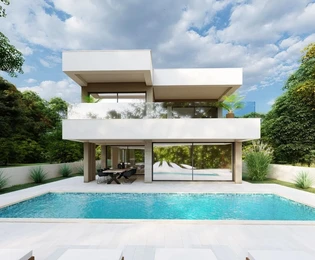 Privlaka - Zadar - Villa moderna in costruzione a 700 m dal mare