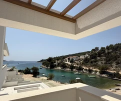 Sevid, newly built luxury villa with pool, first row to the sea