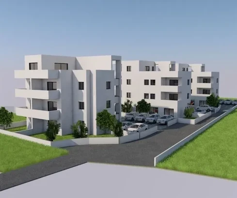 Трогир, 2-комнатная квартира 53 м², новостройка, 1-й этаж, вид,