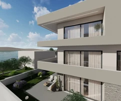 Tisno - Luxusný apartmán S2, druhý rad k moru, výhľad na more