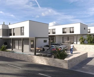 Stan s privatnim bazenom, dvoetažni, 110m2, Mandre, NOVOGRADNJA