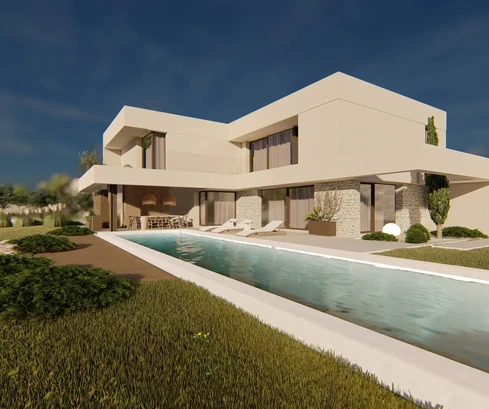 Villa moderna con piscina en venta en Kaštelir-Labinci, Croacia