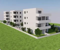 Трогир, 2-комнатная квартира 53 м², новостройка, 1-й этаж, вид,