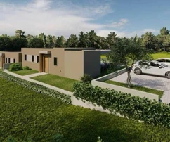 Moderne eingeschossige Häuser mit Pool in Tinjan zu verkaufen in Kroatien