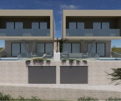 Vodice - casa a schiera con piscina e garage, vista mare