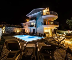 Kvarner, Opatija: Luxury villa with pool and sea view