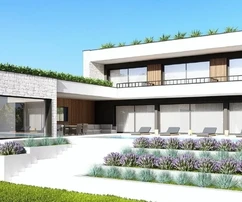 Exkluzív villa építés alatt, panorámás tengerre néző kilátással