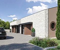 Istria, Poreč, casa de piedra con piscina y galería