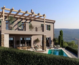 Villa moderna in vendita con vista panoramica su Grisignana in Croazia