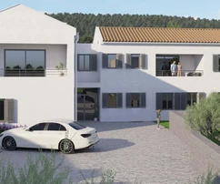 Veli Lošinj, Neubau, Dreizimmerwohnung 88,80 m² mit Garten, Terrasse und Parkplatz, nahe am Meer und Zentrum