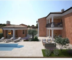 Casa bifamiliare con piscina, Istria, Buje