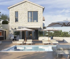 Podstrana, a unique villa in seclusion, with an open view of the sea