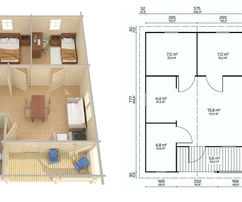 Building plot in Glavani, Istria, with olive trees and conceptual design for a house with pool